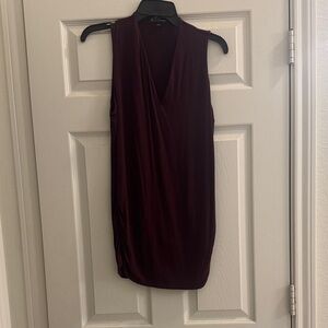 INC International Concepts Sleeveless V-Neck Tank Top in Wine